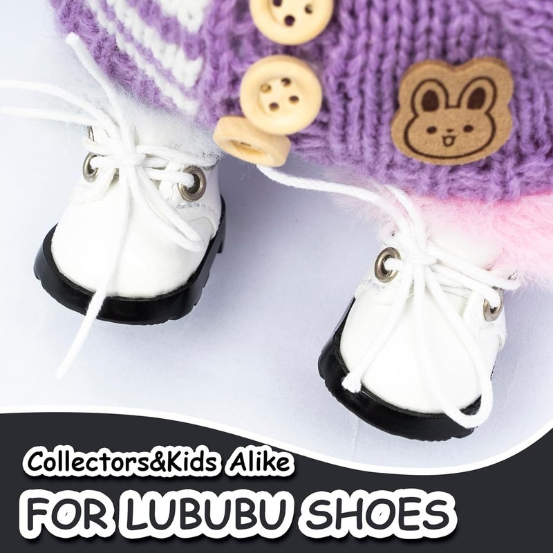 KIYEREE Store Shoes for Lububu(NO Doll),2025 Mini Shoes for Lububu Doll Accessories,Doll Shoes for Lububu Dress Up,Accessories for Lububu(White) - Image 2
